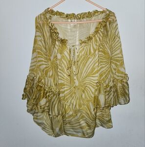 Milly Silk Georgette Top Sz 12